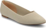 Journee Collection Minnah Knit Almond Toe Flat