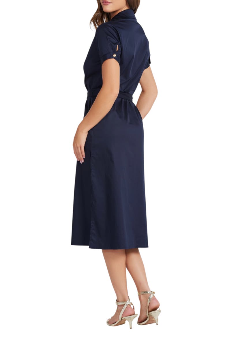 Lauren Button Front Shirt Dress, Alternate, color, Indigo