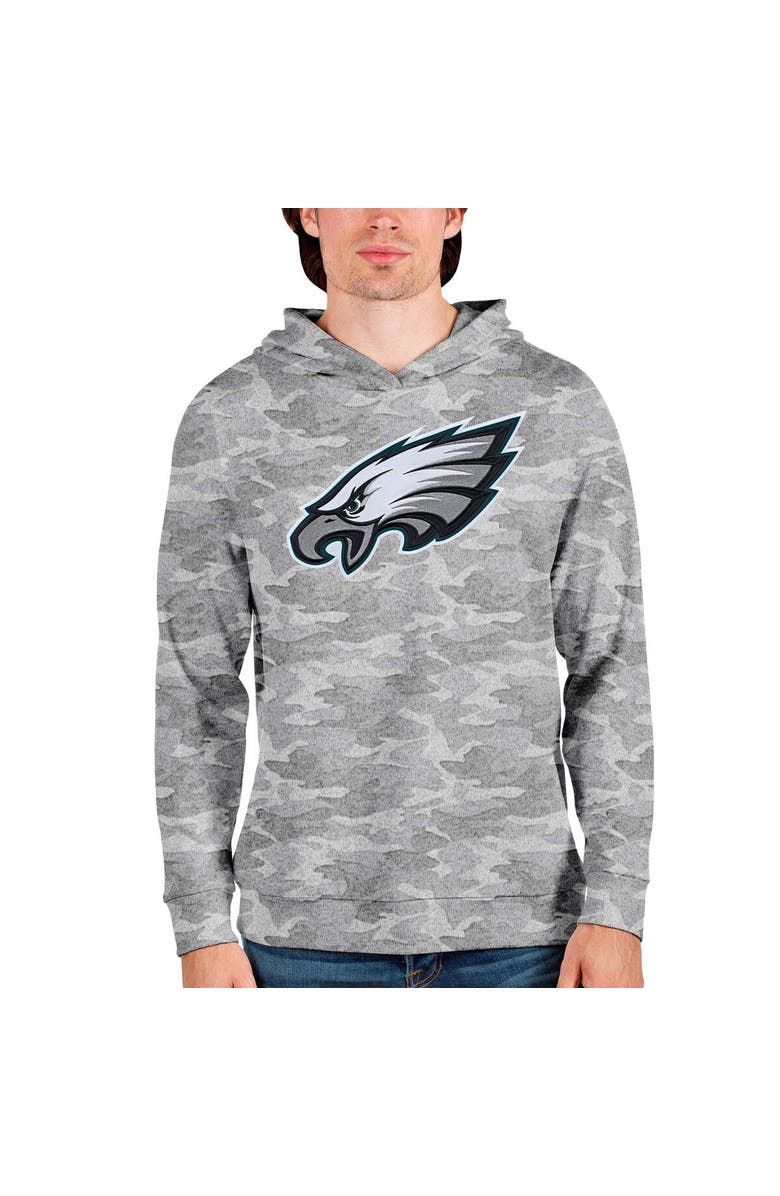 ANTIGUA Men's Antigua Camo Philadelphia Eagles Team Absolute Pullover Hoodie, Main, color,