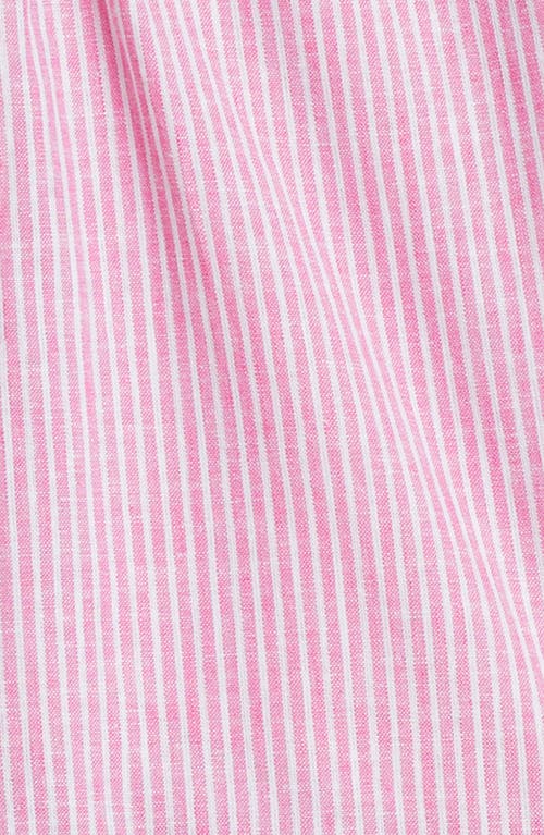Nordstrom Kids' Linen & Cotton Shorts In Pink Boss Nova Stripe