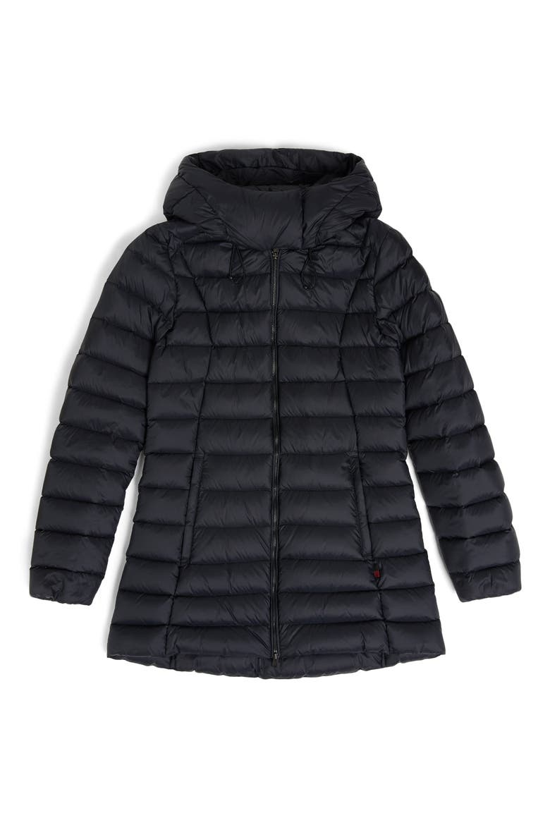 Hooded Puffer Coat, Alternate, color, BLACK