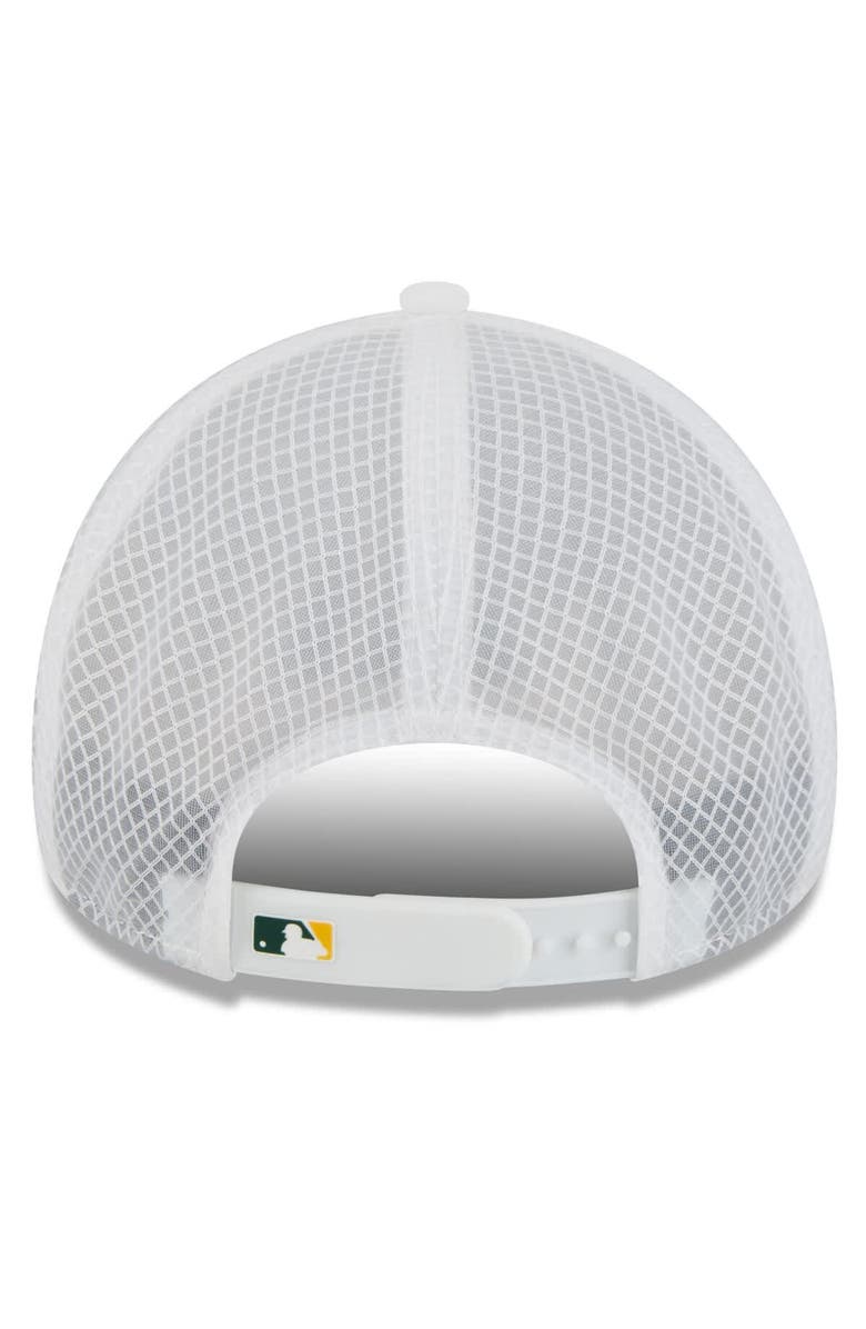 New Era Men's New Era White Athletics 2026 Batting Practice Apex 9FORTY Adjustable Trucker Hat, Alternate, color, White