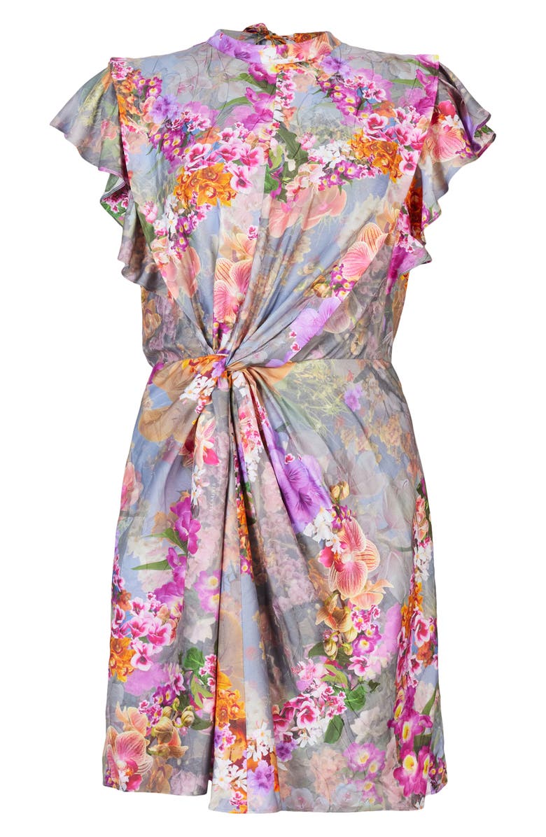 AllSaints Jemille Lucia Floral Print Minidress, Alternate, color,