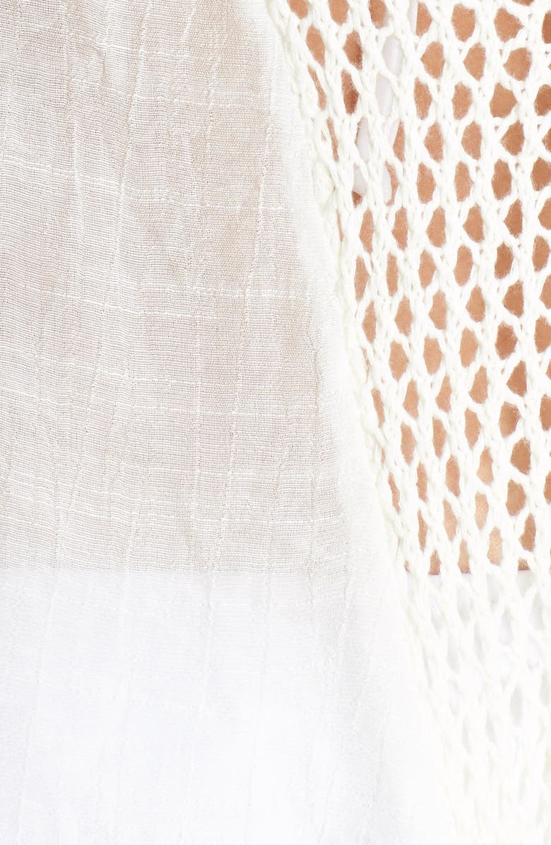 Elan Crochet Inset Cover-Up Dress, Alternate, color,