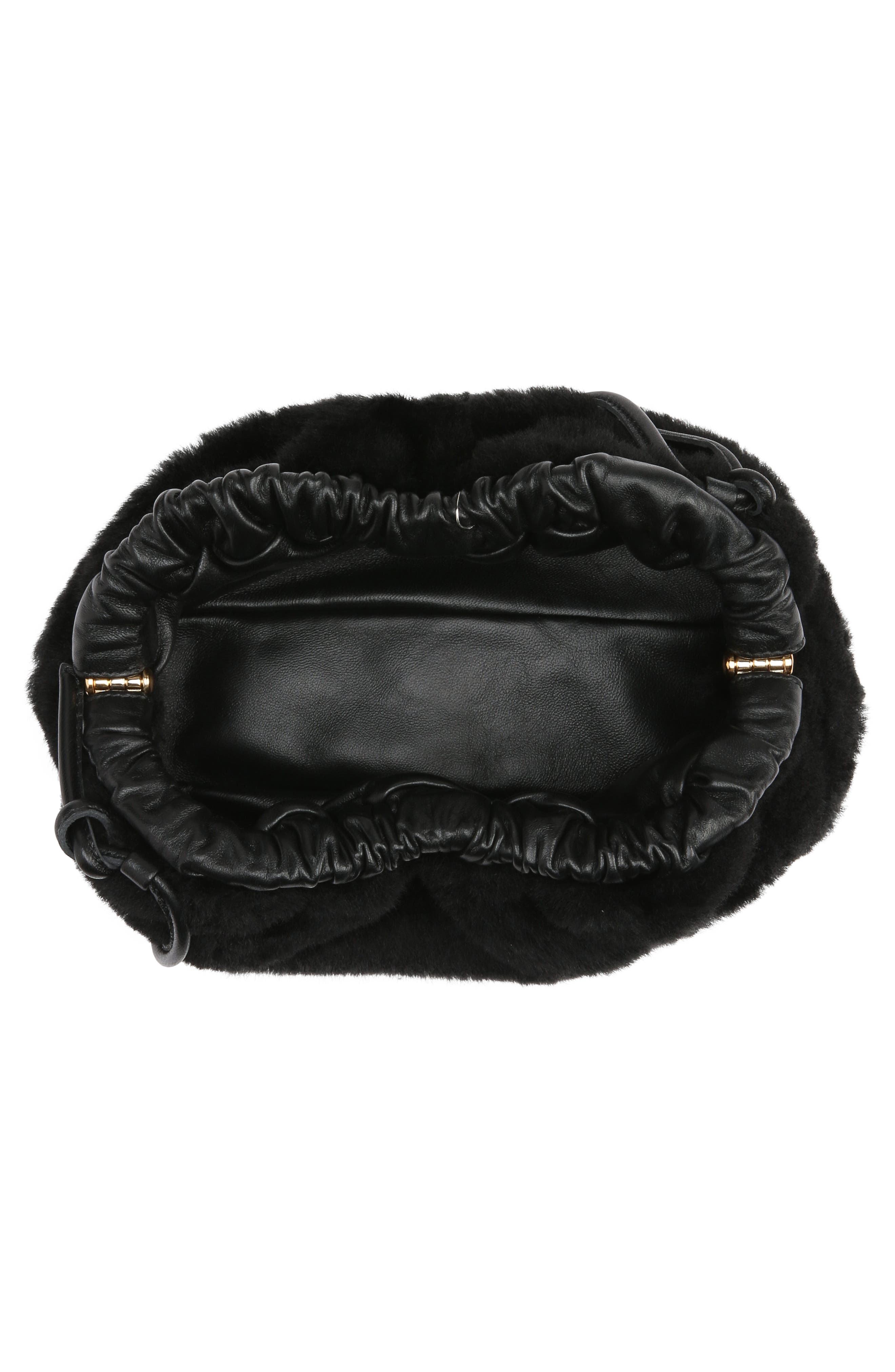 Mansur Gavriel Mini Cloud Genuine Shearling Clutch, Alternate, color, 
