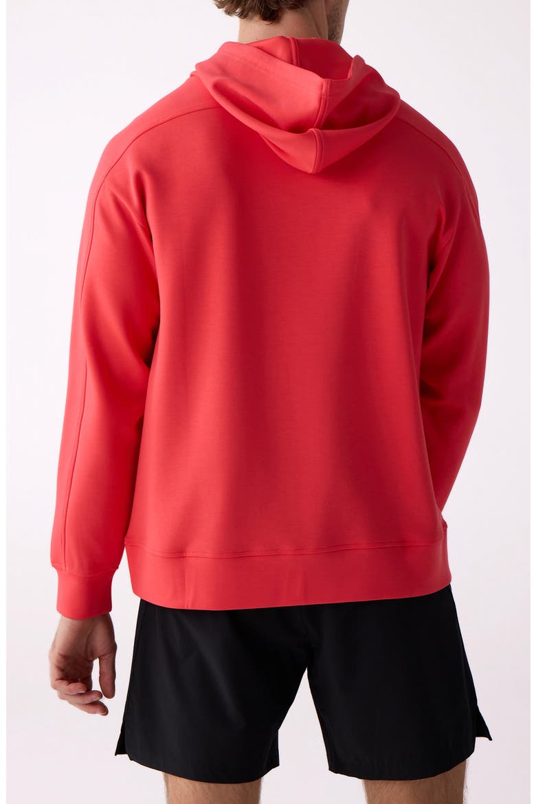Après Men's Hooded Sweatshirt, Alternate, color, Sunset Coral