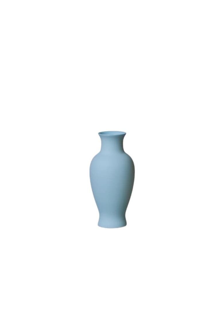 Matte Porcelain Mini Pear Vase, Main, color, Denim