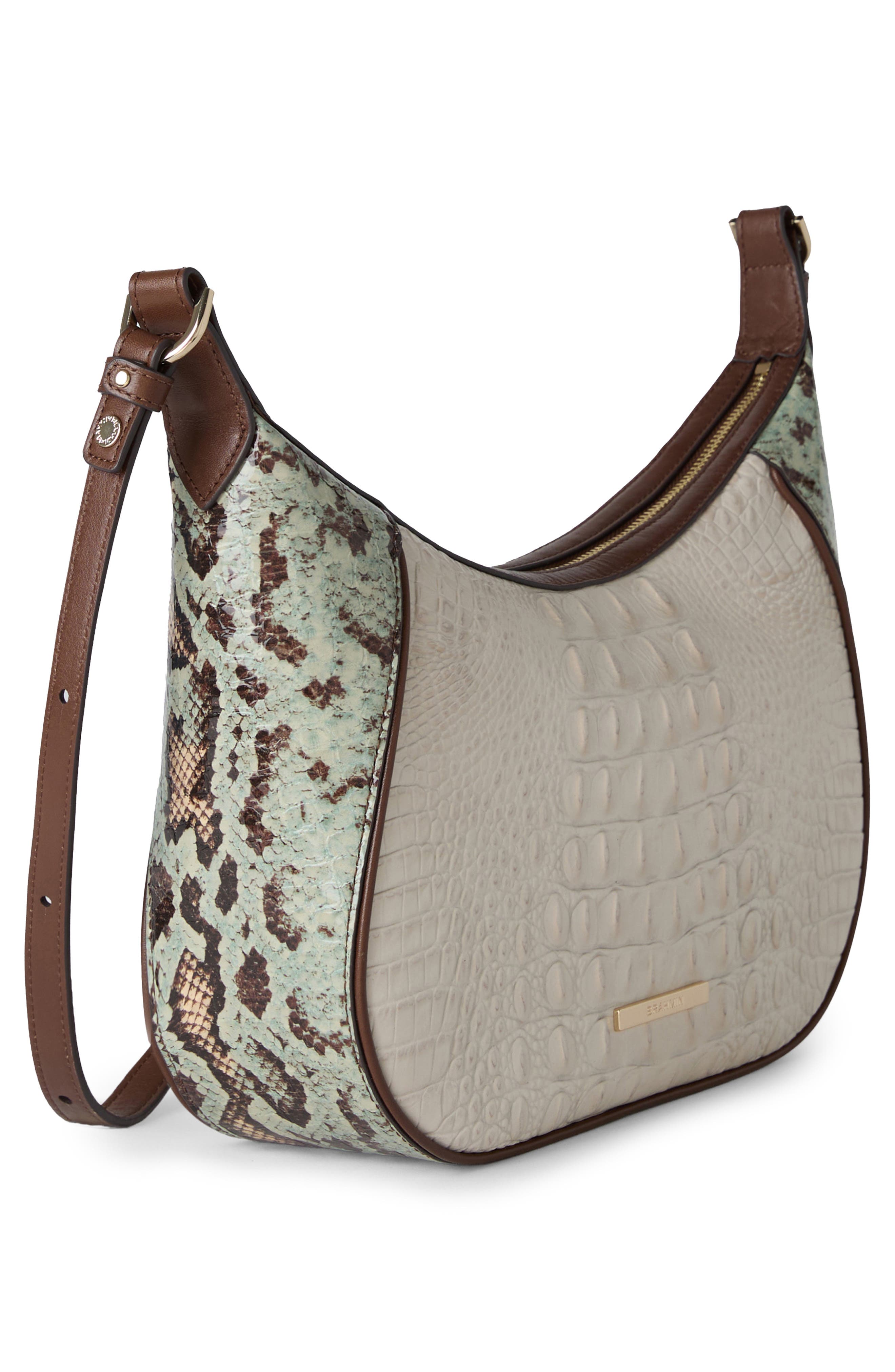 Corinne Croc Embossed Leather Crossbody, Alternate, color, MULTI GENOA