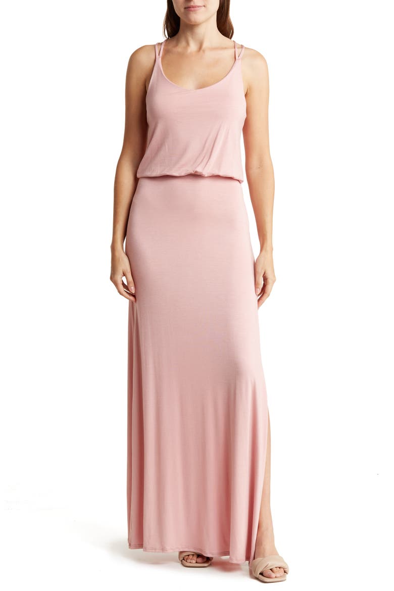 Crossback Maxi Dress, Main, color, MAUVE