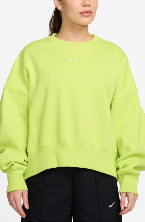 Nike Phoenix Fleece Crewneck Sweatshirt In Green