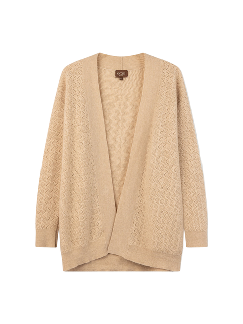 Ajour Knit Open front Cardigan