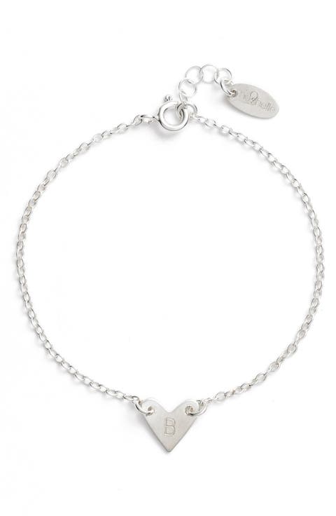 Initial Heart Bracelet