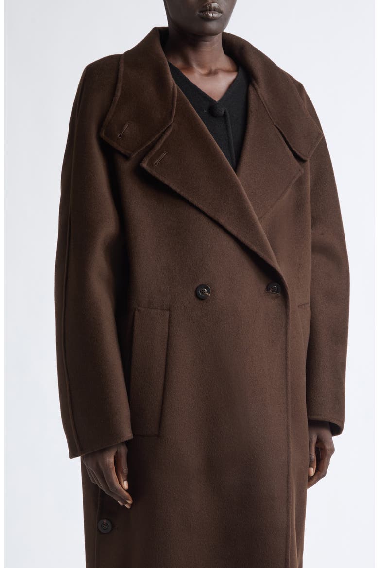 Wool & Cashmere Coat, Alternate, color, DARK OAK