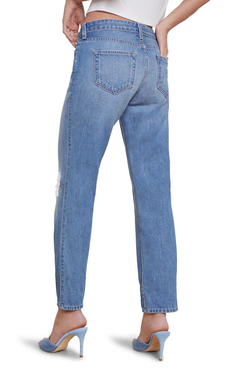 L'AGENCE Nevia Ripped Straight Leg Jeans, Alternate, color, 