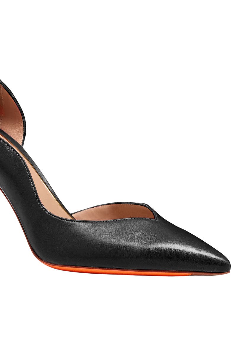 Santoni Women's leather high-heel pump, Alternate, color, Black