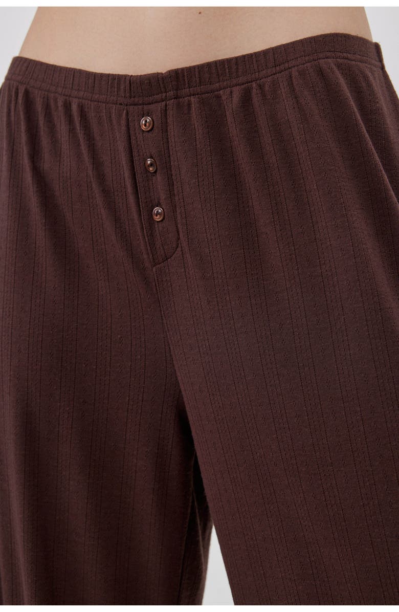 Gottex Beach Life Daydream Pointelle Loungewear Boxer Bottoms, Alternate, color, Brown