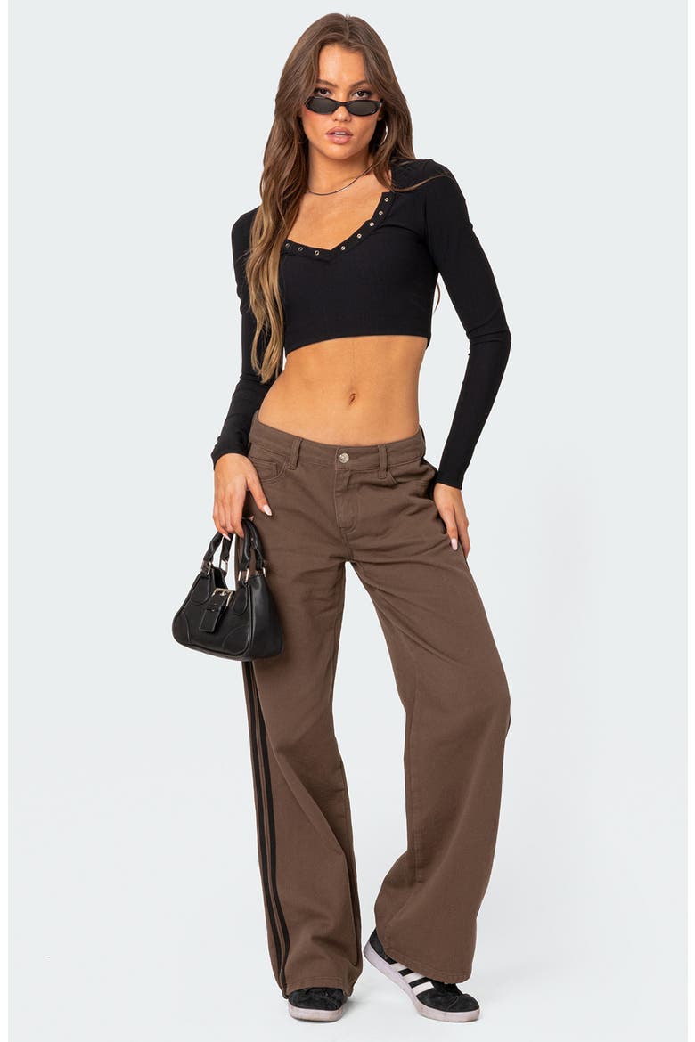 Milady Rib Crop Top, Alternate, color, BLACK