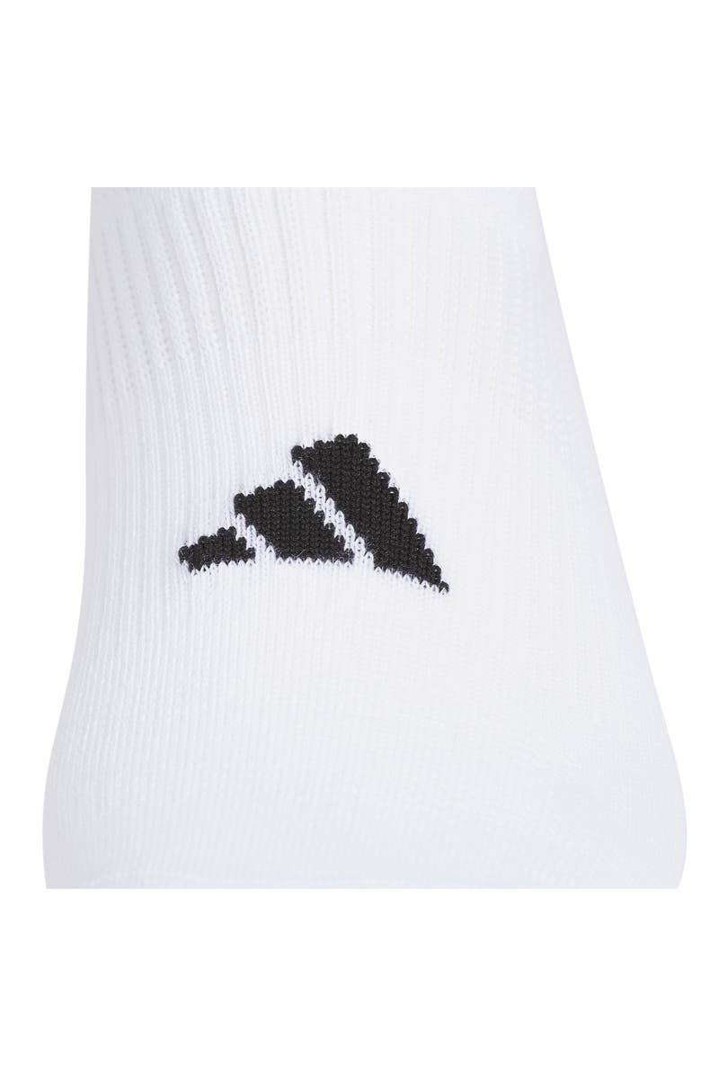 adidas 6-Pack Athletic Cushioned No-Show Socks, Alternate, color, White/ Black
