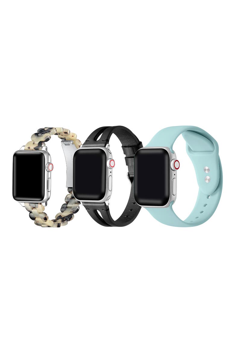 Assorted 3-Pack Watchbands, Main, color, BLACK MULTI