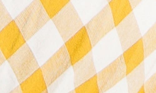 Max Studio Gingham Smocked Waist Flutter Blouse In Multi