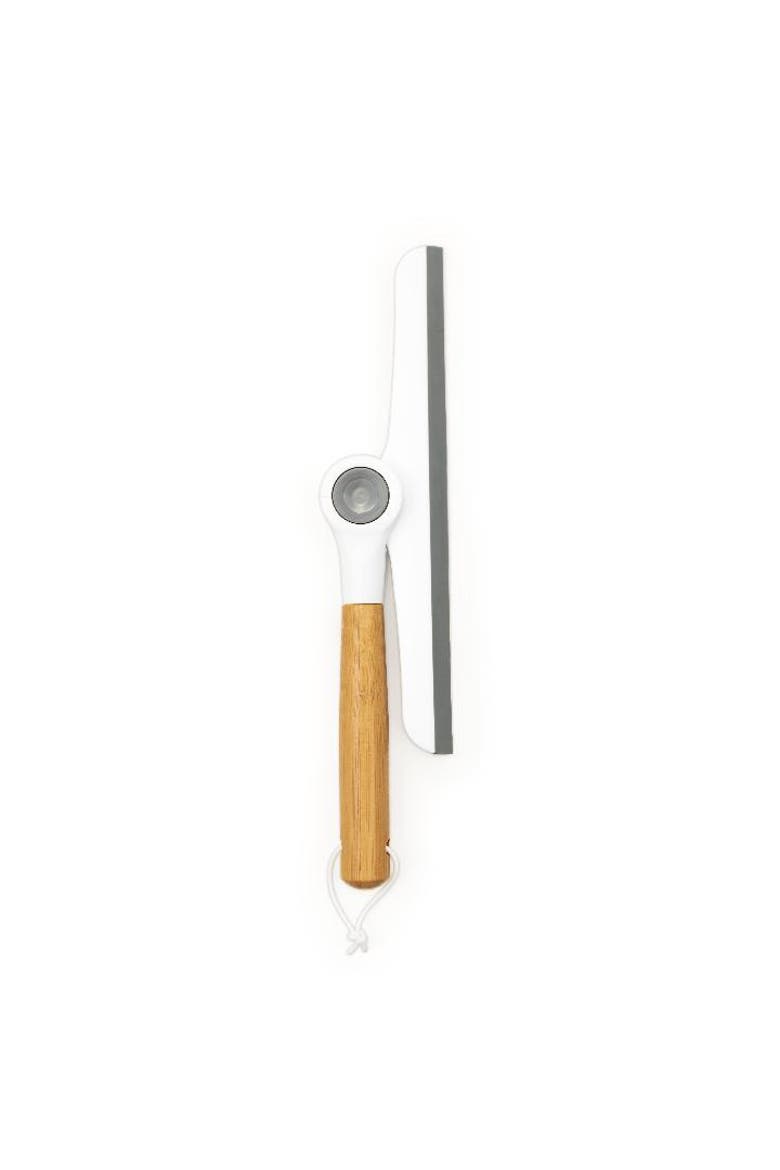 9.5 Inch Multi-Use Folding Squeegee, Alternate, color, Bamboo/White