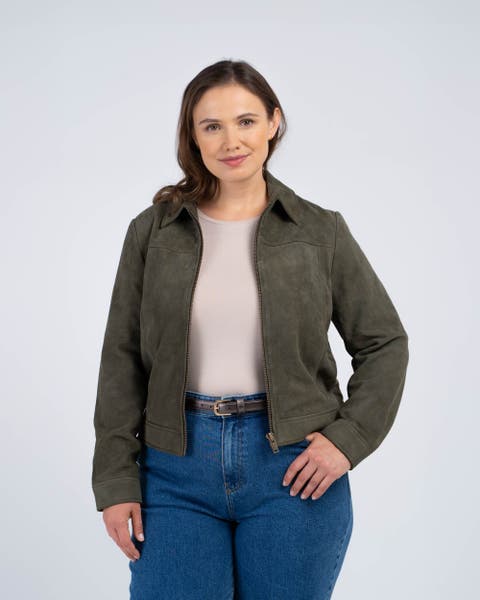 Harper Suede Bomber Jacket