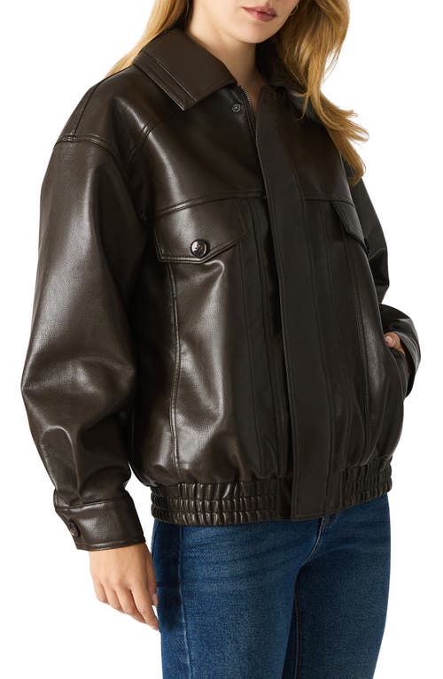 Steve Madden Henson Faux Leather Jacket In Brown