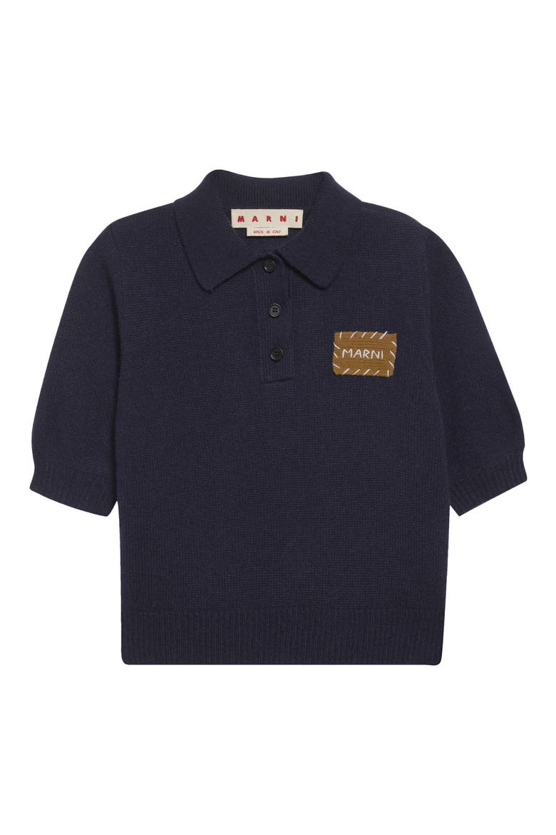 Mending Logo Cashmere Sweater, Alternate, color, 00B80 INK