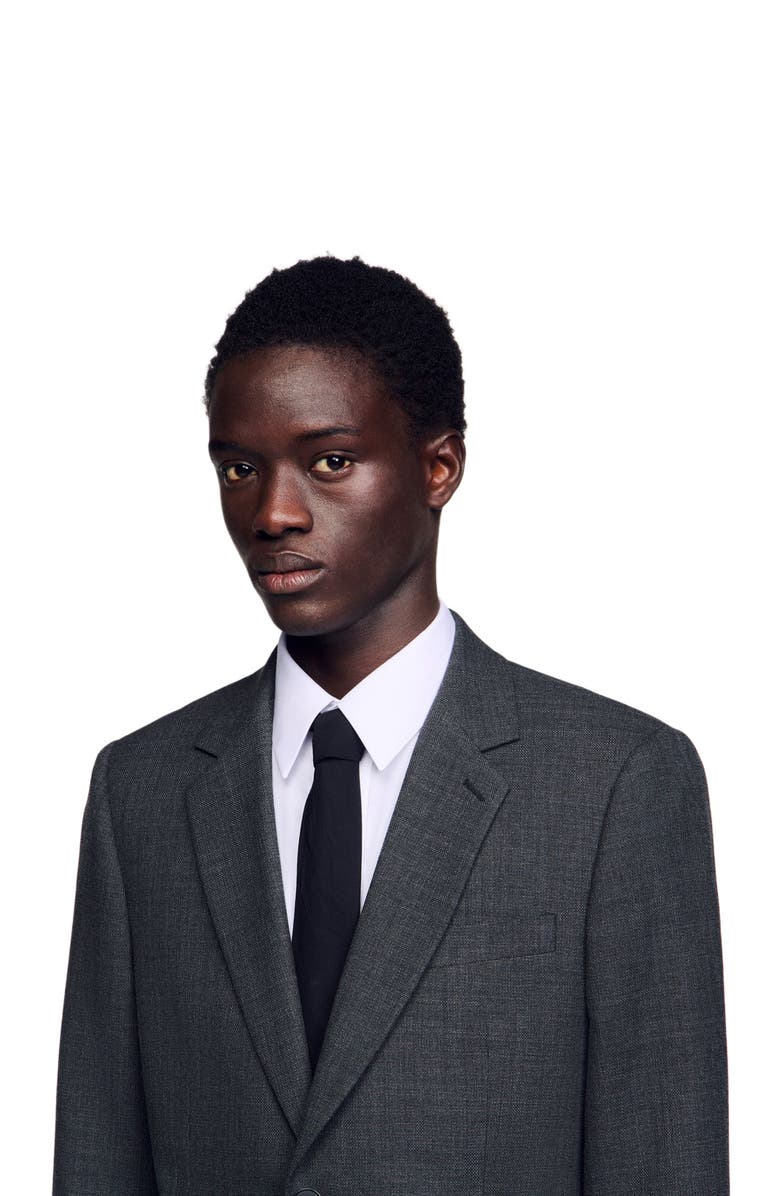 SANDRO Wool suit jacket, Alternate, color, Mocked Grey