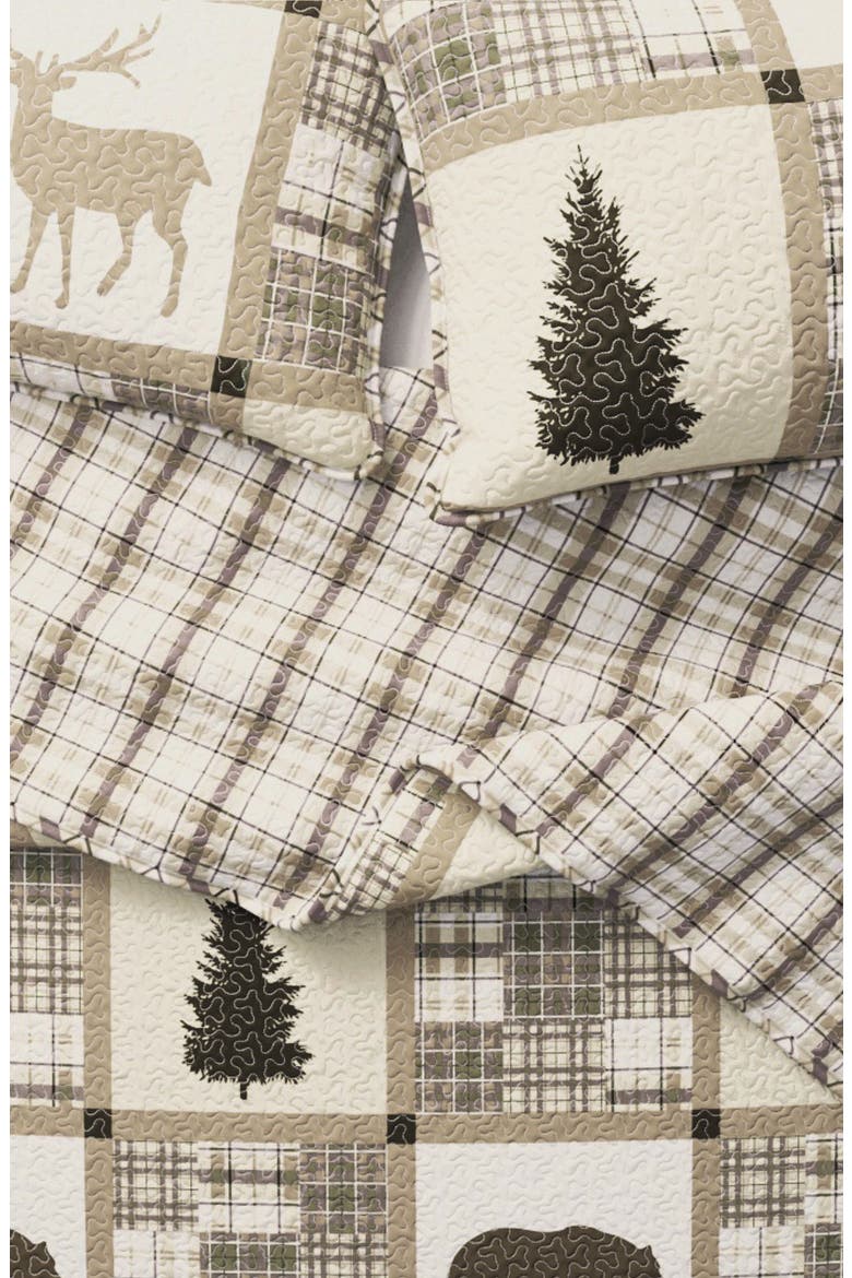 Lodge Patchwork Quilt Set, Alternate, color, STONEHURST