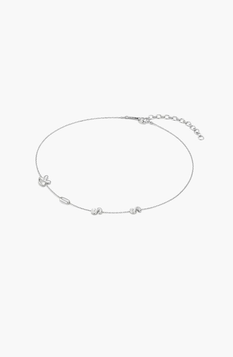 YOJ Kiss Necklace in Silver, Alternate, color, Silver