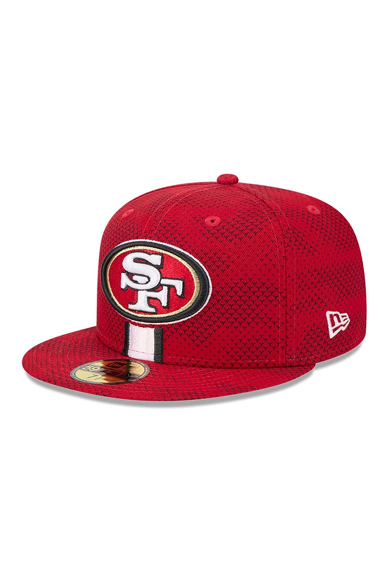 Men's New Era  Scarlet San Francisco 49ers 2024 Sideline 59FIFTY Fitted Hat, Alternate, color, Scarlet