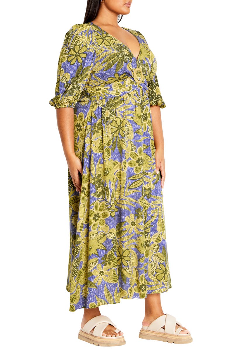 City Chic Daydream Floral Maxi Dress, Alternate, color, Batik Bloom