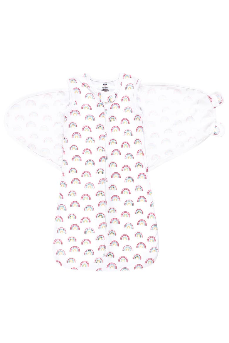 Convertible Swaddle Sleeping Bag, Alternate, color, Modern Rainbow