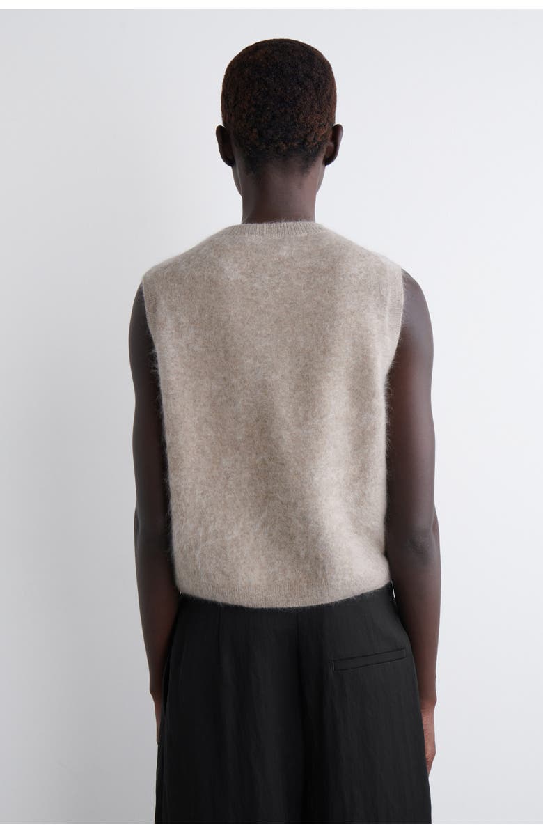 COS Brushed-Cashmere Vest, Alternate, color, Beige