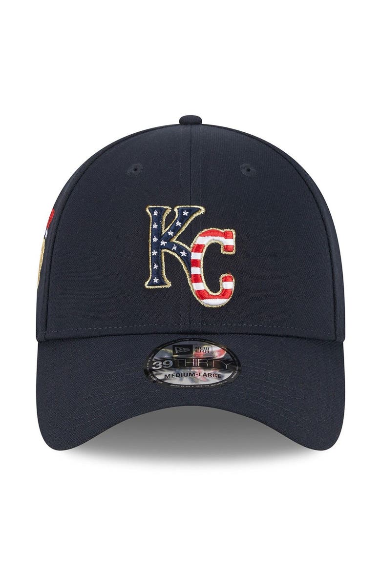 Men's New Era  Navy Kansas City Royals 2023 Fourth of July 39THIRTY Flex Fit Hat, Alternate, color, Navy