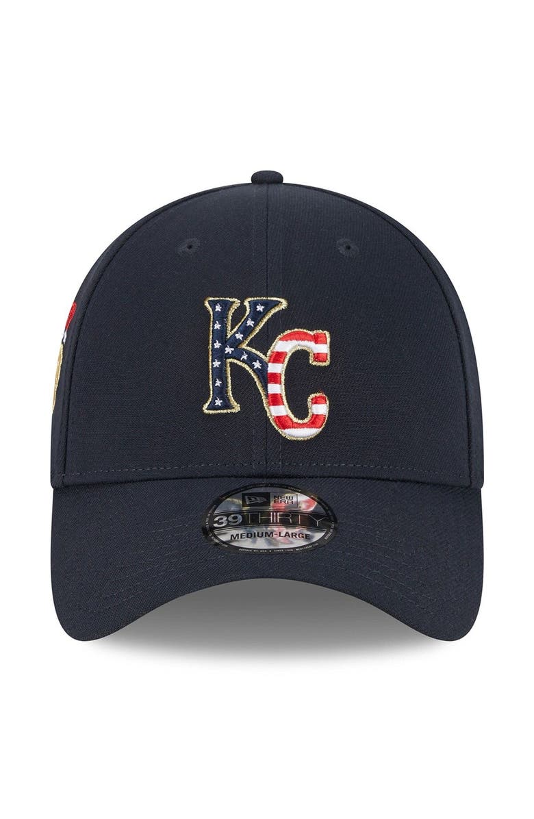 New Era Men's New Era Navy Kansas City Royals 2023 Fourth of July 39THIRTY Flex Fit Hat, Alternate, color, Navy