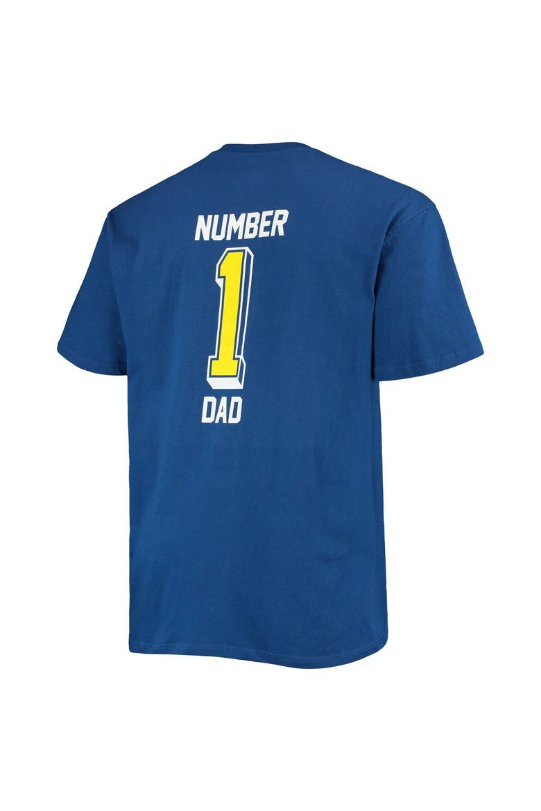 Men's Fanatics Branded Royal Los Angeles Rams Big & Tall #1 Dad 2-Hit T-Shirt, Alternate, color, Royal