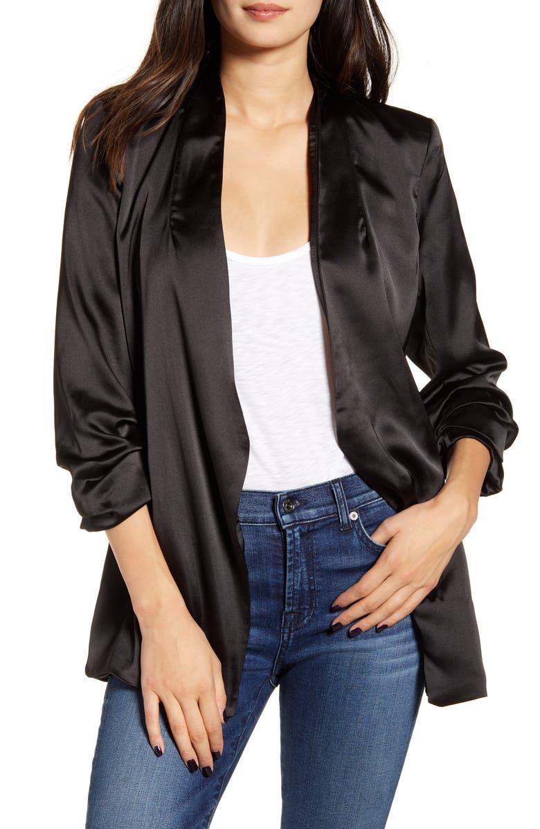 Bishop + Young Satin Blazer, Main, color,