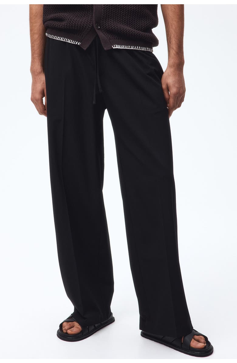 H&M Loose Fit Trousers, Alternate, color, Black