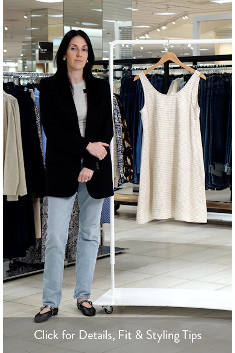 Check Linen Blend Minidress video