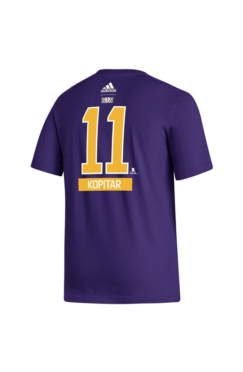 adidas Men's adidas Anze Kopitar Purple Los Angeles Kings Reverse Retro 2.0 Name & Number T-Shirt, Alternate, color, 