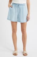 beachlunchlounge Toney Tie Waist Chambray Shorts