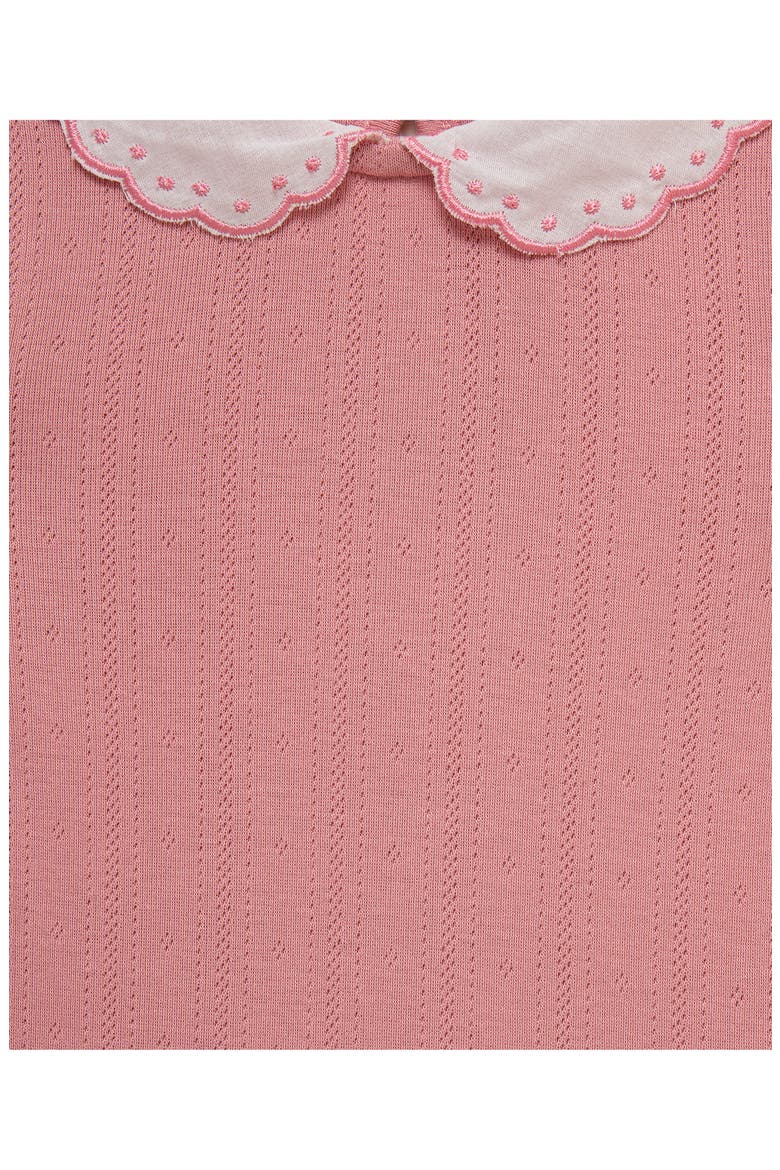 Pointelle Bodysuit, Joggers & Headband Set, Alternate, color, ROSE