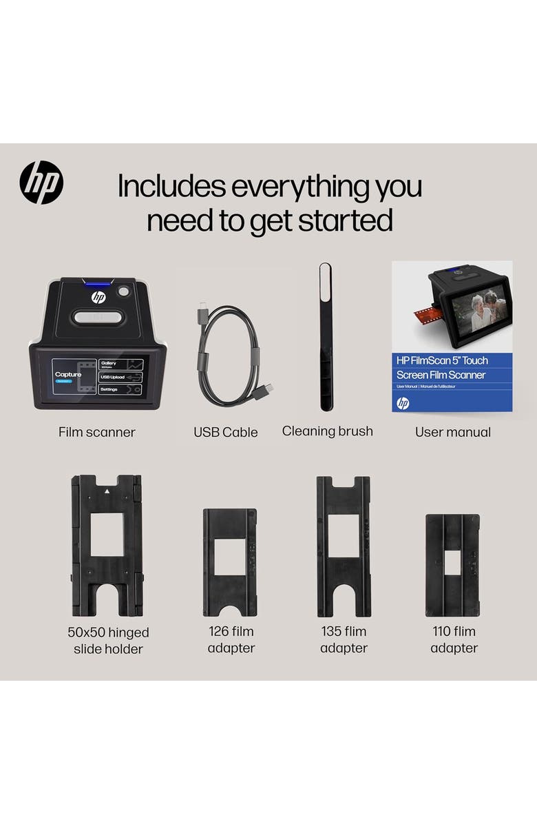 HP FilmScan Slide & Film Scanner 22MP, Alternate, color, Black