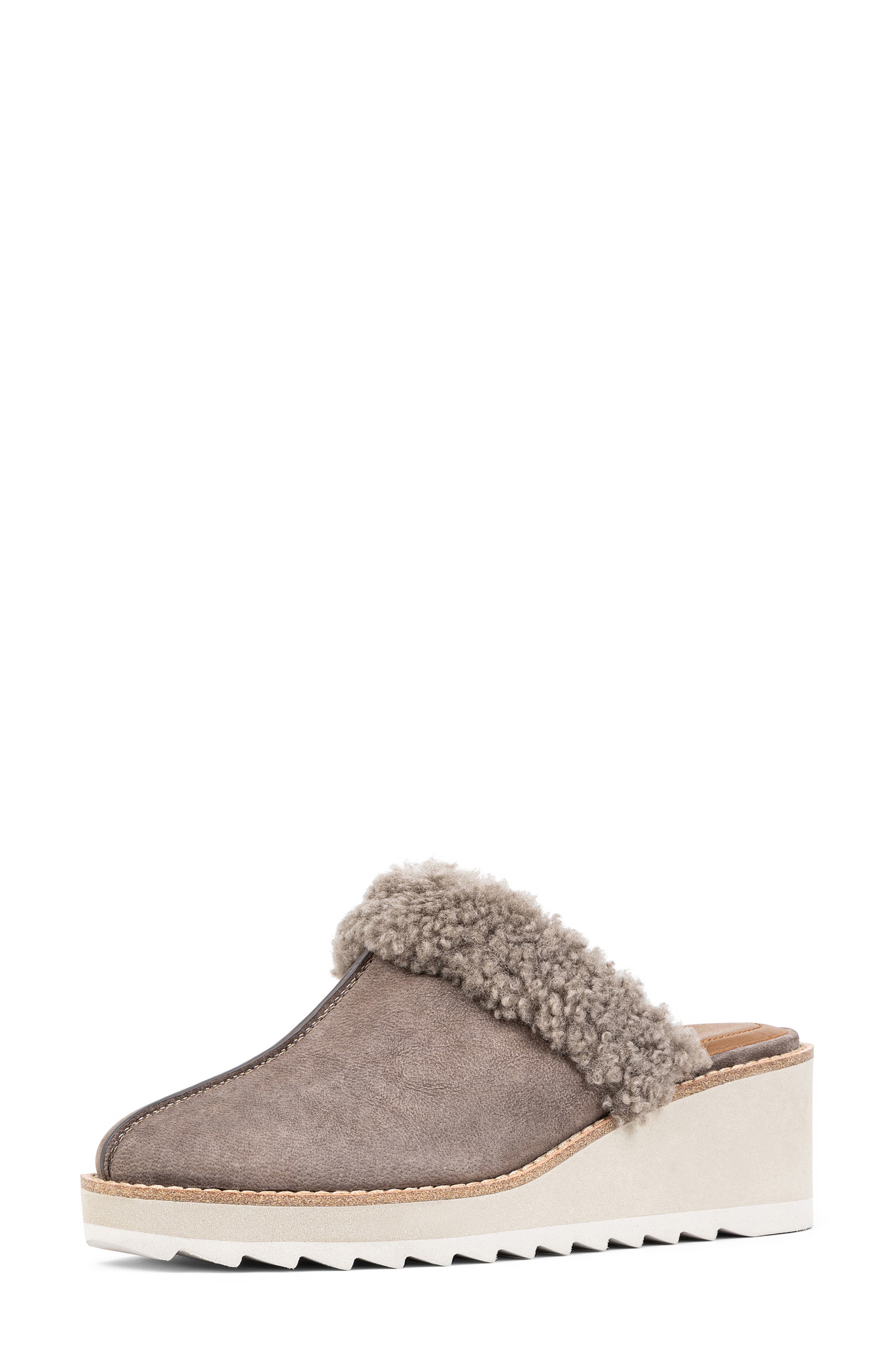 Donald Pliner Wedge Genuine Shearling Cuff Mule, Alternate, color, 