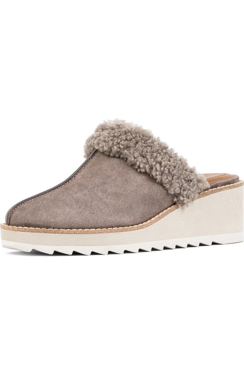 Donald Pliner Wedge Genuine Shearling Cuff Mule, Alternate, color,