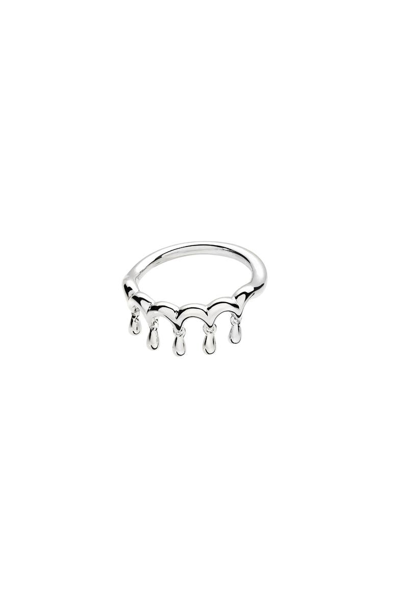 Waterfall Five Drip Ring, Main, color, Sterling Silver