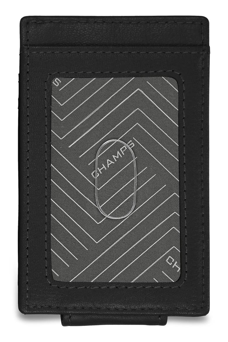 Leather Magnetic RFID Card Case, Alternate, color, BLACK