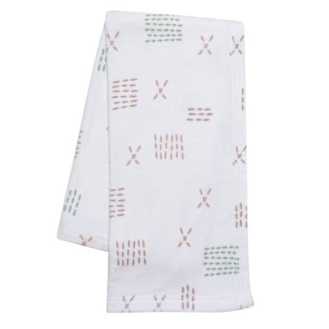 Farmyard Friends Soft White Fleece Baby Blanket